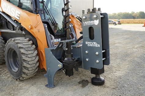 skid steer post driver hook ups|hydraulic fence post driver.